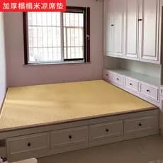 Verão legal tapete engrossado crianças rastejando esteira Rattan Tatami sala de estar quarto pode dormir pode sentar