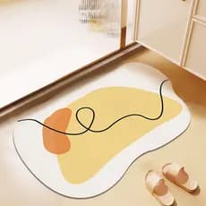 Simples ins macio diatomáceas lama absorvente tapete de chão casa porta do banheiro tapete porta do banheiro pé tapete