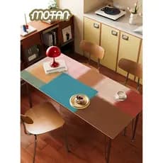 Toalha de mesa retrô americana, à prova d'água, à prova de óleo, descartável, almofada de isolamento, resistente a altas