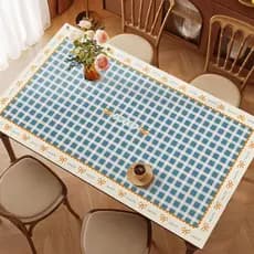 Tapete de mesa xadrez retrô Anti-escaldante, tapete de mesa com isolamento térmico, descartável, lavável, bancada, óleo