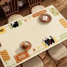 Tapete de mesa americano de desenho animado, isolamento térmico Anti-escaldante, tapete de proteção para Bar doméstico,