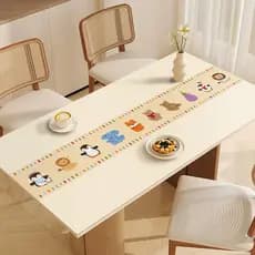 Divertido tapete de mesa dos desenhos animados restaurante toalha de mesa limpável descartável mesa de café tapete de me
