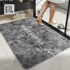 Novo estilo de secagem rápida tapete de porta de banheiro absorvente antiderrapante tapete de pé tapete de porta de entr