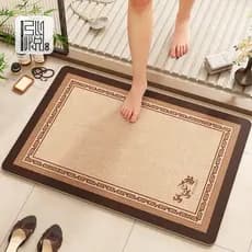 2026 novo estilo tapete absorvente de banheiro tapete de porta de banheiro doméstico antiderrapante tapete de banheiro d