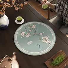 Novo estilo chinês Zen tapete de chá mesa de chá pano tapete de mesa redondo absorver água estilo chinês tapete de chá A