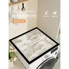 Tapete de máquina de lavar roupa romântico francês High-End estilo Designer microondas Anti-poeira tapete protetor 2024