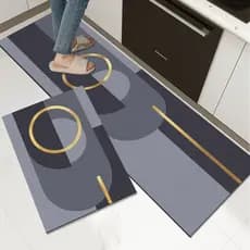 Tapete de chão de cozinha novo estilo 2022 simples absorvente de água antiderrapante tapete sem enxágue limpável à prova