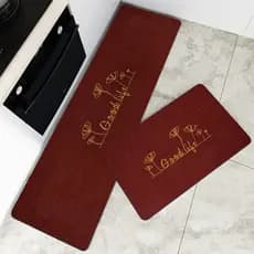 Tapete de cozinha antiderrapante, à prova d'água, absorvente de óleo, absorvente de água, resistente à sujeira, porta co