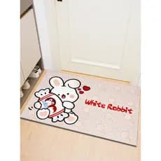 Tapete de porta de plástico PVC, tapete de porta de entrada resistente à sujeira, porta de entrada frontal, desenho anim