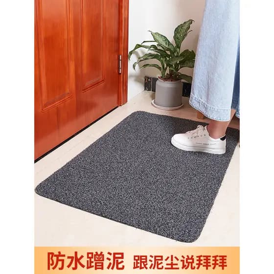 Tapete de chão para porta de entrada, anel de seda para pés, PVC, à prova d'água, antiderrapante, pode ser cortado, remo