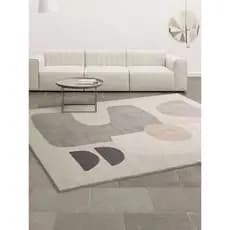 Moderno e minimalista sala de estar tapete luz luxo nórdico estilo silencioso pelúcia linha abstrata mesa café cobertor