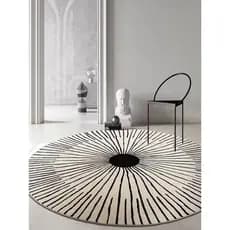 Tapete redondo simples sala de estar mesa café cobertor quarto cabeceira engrossado imitação Cashmere cesta tapete cadei