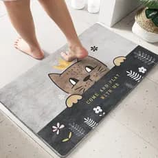 Banheiro banheiro antiderrapante tapete absorvente porta de entrada tapete porta casa cozinha tapete de pelúcia cabeceir