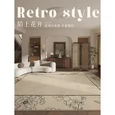 Tapete sala de estar 2026 novo estilo francês estilo Retro Terry-livre cuidadoso quarto tapete grande área velo cobertor