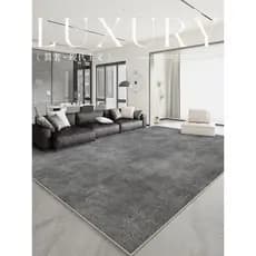 Sala de estar tapete 2026 novo estilo luz luxo High-End cuidados-livre engrossado quarto cabeceira círculo velo tapete