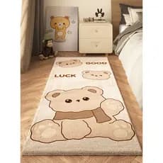Simples dos desenhos animados tapete quarto casa cobertor de cabeceira sala estar imitação Cashmere grande área loja int
