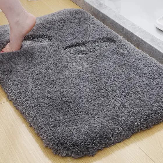 Tapete absorvente para banheiro, tapete de pelúcia para pés domésticos, banheiro, antiderrapante, tapete para pés, entra