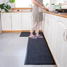 Tapete de chão de cozinha antiderrapante, à prova de óleo, resistente à sujeira, absorvente de água, absorvente de óleo,