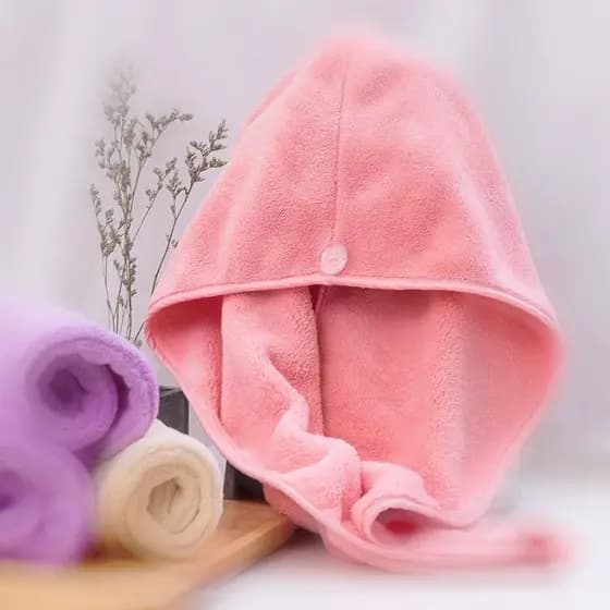 Touca de secagem de cabelo da moda, Super absorvente, secagem rápida, lenço de banho, toalha de banho espessada, sem fia