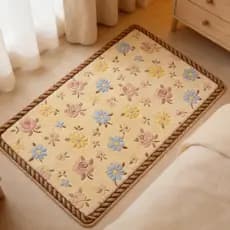 Flor moderna tapete imitação de caxemira creme estilo engrossado casa quarto francês cabeceira antiderrapante Bay janela
