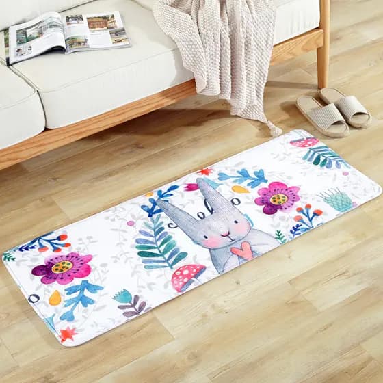 Tapete absorvente para porta de banheiro, desenho animado, antiderrapante, porta de entrada, quarto, pé, porta