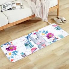 Tapete absorvente para porta de banheiro, desenho animado, antiderrapante, porta de entrada, quarto, pé, porta