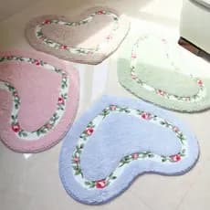 Quarto amor tapete porta de entrada em forma de coração tapete de porta de entrada banheiro flor pé tapete absorvente an