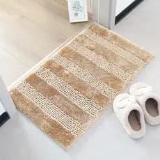 Tapete de chão de banheiro de Chenille com fio de pérola, absorvente, porta de banheiro, antiderrapante, tapete de porta
