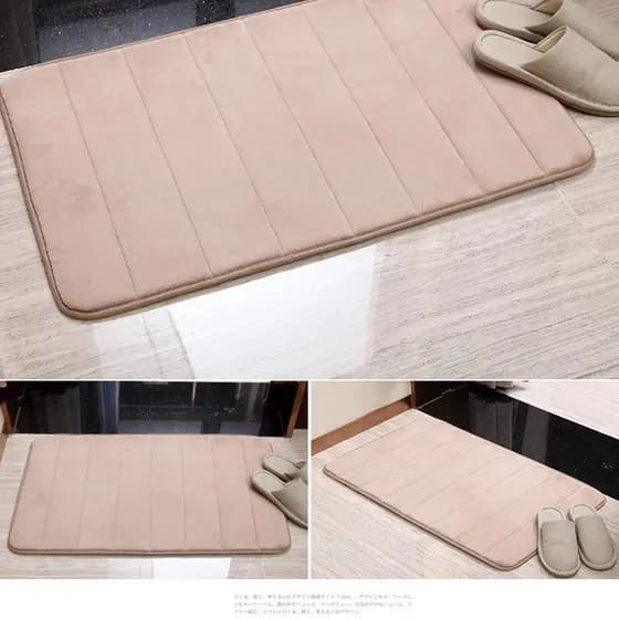 Tapete grosso de espuma de memória para porta de entrada de banheiro, tapete antiderrapante para cozinha, absorção de ág