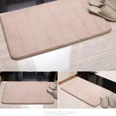 Tapete grosso de espuma de memória para porta de entrada de banheiro, tapete antiderrapante para cozinha, absorção de ág
