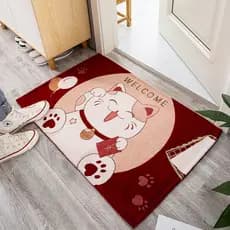 Lucky gato entrada esteira entrada Hall tapete doméstico sala de estar quarto pé absorver água Anti-deslizamento esteira