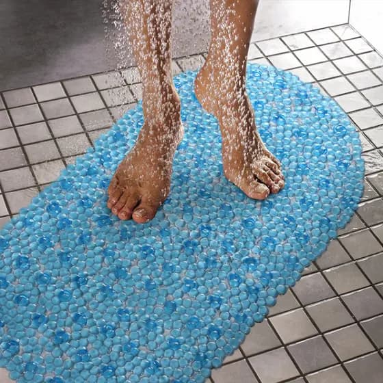 Tapete antiderrapante para banheiro, ventosa de pvc transparente, chuveiro, banho, banheiro, à prova d'água, banheira, p