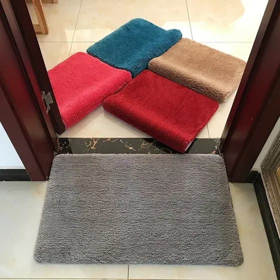 Dada Jindanlan tapete de chão cor sólida macio banheiro absorvente antiderrapante pé tapete quarto banheiro sala estar p