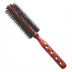 Chuangyi pente de cerdas puras pêra flor cabeça Bob cabeça cabelo reto soprando estilo pente cilíndrico rolamento especi