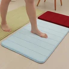 Tapete de espuma de memória tapete de porta de banheiro tapete de pé doméstico absorvente antiderrapante tapete longo re