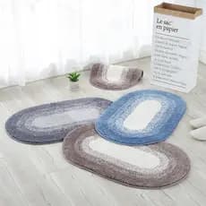 Oval banheiro banheiro banheiro Foyer porta de entrada tapete porta entrada tapete pé absorver água Anti-deslizamento es