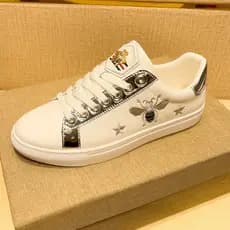 Estação Europeia Little Bee Sapatos Masculinos 2025 Novo Estilo Moderno Luz Luxo Sapatos Brancos Masculinos Outono All-M