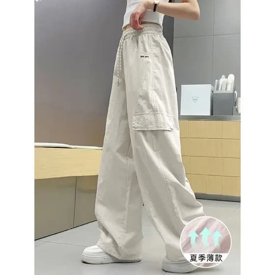 Calças para meninas verão fino novo estilo macacão de perna larga preto crianças médias grandes calças compridas todos o