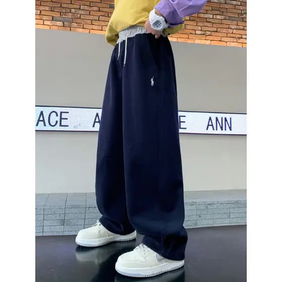 Meninos calças primavera outono novo estilo gordura crianças Sweatpants em linha reta crianças médio grande crianças cal