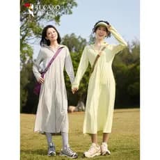 Woodpecker verão meados de comprimento protetor solar roupas femininas novo estilo UPF100 + gelo seda protetor solar rou