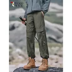 Woodpecker macacão calças masculinas calças casuais femininas jaqueta reta novo estilo solto calças masculinas calças de