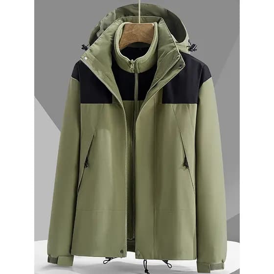 Woodpecker 2025 outono inverno jaqueta feminina três-em-um inverno forro de lã impermeável escalada ao ar livre jaqueta