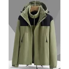 Woodpecker 2025 outono inverno jaqueta feminina três-em-um inverno forro de lã impermeável escalada ao ar livre jaqueta
