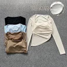 Roupas falsas de duas peças para ioga, malha feminina, copo fixo, roupa íntima esportiva, roupa externa, corrida, Fitnes