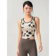 Estilo chinês Design Yoga Wear colete feminino 2026 novo estilo High-End de secagem rápida com almofada no peito esporte