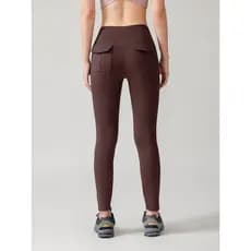 Vitalidade pequeno café nu calças de Yoga cintura alta elástica magro de secagem rápida Hip-Lifting calças correndo espo
