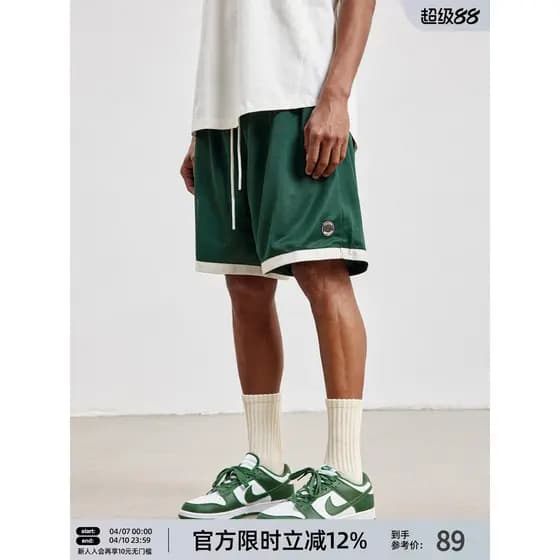 BD verão novo estilo shorts esportivos masculino moda bordado basquete shorts de três pontos masculino solto