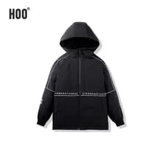 Hoo meninos jaqueta acolchoada adolescentes inverno crianças preto fino acolchoado jaqueta médio grande crianças acolcho