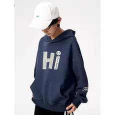 Hoo meninos moletom médio grande meninos roupas masculinas adolescentes estudantes simples All-Match roupas para meninos