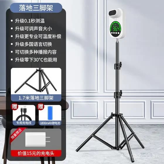 Suporte para termômetro de transmissão ao vivo para celular, dobrável, telescópico, reforçado, para uso em barracas exte